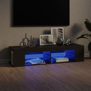 Comodă TV cu lumini LED, gri, 135x39x30 cm