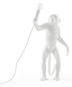 Lampă de masă SELETTI, Monkey Lamp, Alb, Camera de zi, Plastic, Design