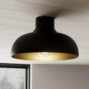Luminex Plachetă Basca, exterior negru, interior auriu, reglabil, Negru, Camera de zi / sufragerie, Metal
