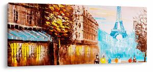 Tablou - Vremea ploioasă și Turnul Eiffel (120x50 cm)