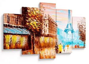 Tablou - Vremea ploioasă și Turnul Eiffel (150x105 cm)