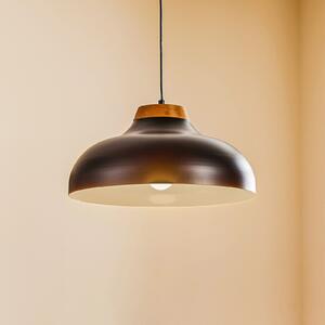 Luminex Lampă suspendată Gus cu abajur metalic, negru, reglabil, Negru, Camera de zi / sufragerie, Metal, Modern