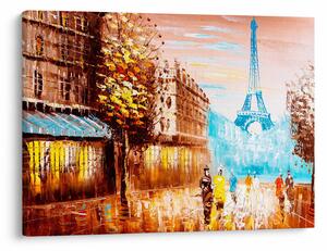 Tablou - Vremea ploioasă și Turnul Eiffel (70x50 cm)
