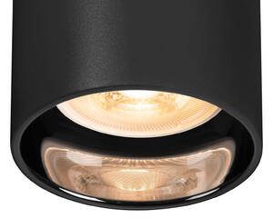 SLV Asto Tube Spot de tavan GU10 cu 2 becuri, negru, reglabil, Negru, Camera de zi / sufragerie, Metal, Modern, Plafon cu flacără multiplă