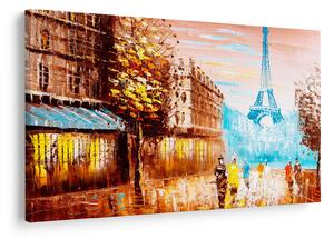 Tablou - Vremea ploioasă și Turnul Eiffel (90x60 cm)