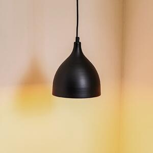 Luminex Lampă suspendată Nanu din metal negru cu 1 bec, reglabil, Negru, Camera de zi / sufragerie, Metal, Modern