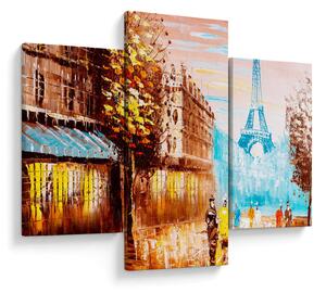 Tablou - Vremea ploioasă și Turnul Eiffel (90x60 cm)