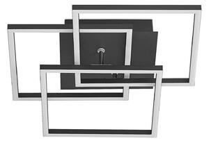 Plafoniere Lindby, Qiana, reglabil, Negru, Camera de zi, Metal, Modern