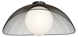 Plafoniere Lindby, Fabronia, reglabil, Negru, Camera de zi, Metal, Modern