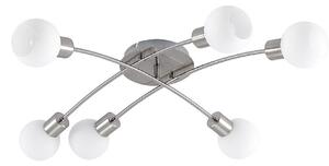 Plafoniere Lindby, Agmar, reglabil, Metalic, Camera de zi, Metal, Modern