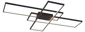 Plafoniere Lindby, Tetson, reglabil, Negru, Camera de zi, Metal, Modern