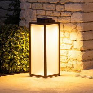 Les Jardins Lanternă solară Tradition LED, corten, înălțime 65 cm, reglabil, Maro / Rugină, Metal, Felinar