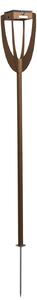 Les Jardins Lampă solară LED Tulip cu crampon de sol, corten, reglabil, Maro / Rugină, Metal, Spot de exterior / vârf de pământ