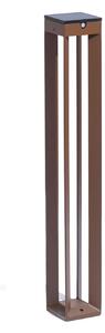 Les Jardins Lampă solară LED Borne cu senzor, 90 cm, corten, reglabil, Maro / Rugină, Metal, Design, Boltă de exterior / cale de acces