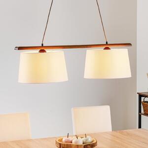 Lamkur Lampă suspendată Sweden, 2 becuri, stejar rustic, reglabil, Lemn, Camera de zi / sufragerie, Lemn, Modern