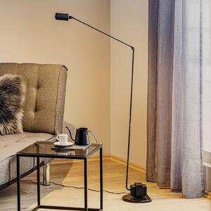Lumina Daphine Lampă de podea cu LED 3.000K, negru, reglabil, Negru, Studiu / Birou, Metal, Modern