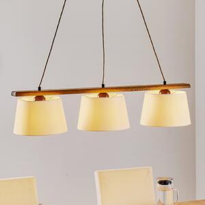 Lamkur Lampă suspendată Sweden, 3 becuri, stejar rustic, reglabil, Lemn, Camera de zi / sufragerie, Lemn, Modern