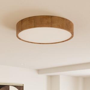 Envostar plafonieră Kerio, Ø 47 cm, lemn de stejar natural, reglabil, Lemn, Camera de zi / sufragerie, Lemn, Modern