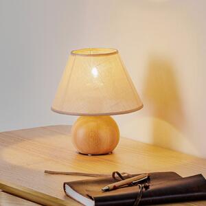 Envostar Gill Lampă de masă, lemn natural/abajur bej, Lemn, Camera de zi / sufragerie, Lemn, Modern