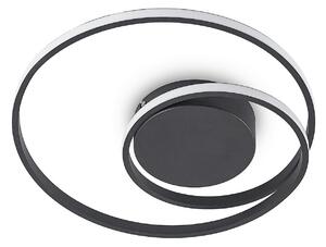 Plafoniere Lindby, Youna, reglabil, Negru, Camera de zi, Metal, Modern