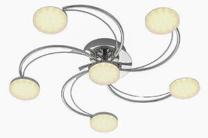 Plafoniere Lindby, Rouven, Metalic, Camera de zi, Metal, Modern