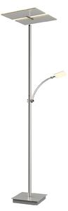 Lampadar Lucande, Parthena, reglabil, Gri, Camera de zi, Metal, Modern