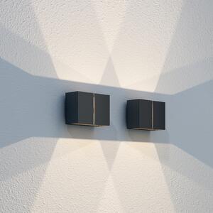 LOOM DESIGN Ask LED lampă de perete în aer liber sus/jos negru, Negru, Metal, Modern, Priză de perete sus / jos