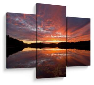 Tablou - Apus de soare peste lac (90x60 cm)