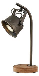 Lampă de masă Lindby, Rubinjo, Negru, Camera de zi, Metal, Vintage