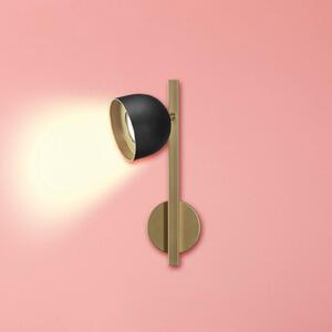 Marchetti Lampă de perete cu LED Cupola, lumină unică, negru, Negru, Camera de zi / sufragerie, Metal, Modern