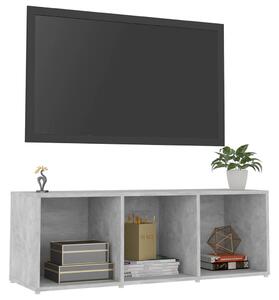 Comodă TV, gri beton, 107x35x37 cm, PAL