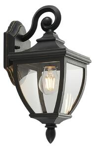 Lampă de Exterior Lindby, Cerys, reglabil, Negru, Balcon, Plastic, Antichitate