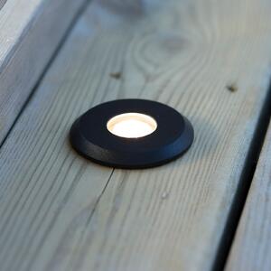 Markslöjd Garden 24 Decklight, negru, lumină în partea superioară, 3W, reglabil, Negru, Metal, Modern, Încastrate în sol