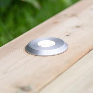 Markslöjd Garden 24 Decklight, argintiu, lumină în partea superioară, 0,8 W, reglabil, Gri, Metal, Modern, Încastrate în sol
