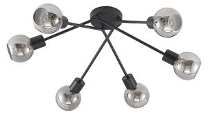 Plafoniere Lindby, Lioma, reglabil, Negru, Camera de zi, Metal, Modern