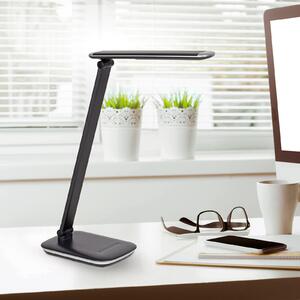 Maul Lampă de masă cu LED MAULjazzy, negru, înălțime 43 cm, port USB dimabil, reglabil, Negru, Studiu / Birou, Plastic, Modern