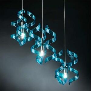 Metallux Lampă suspendată Blue, 3 becuri, reglabil, Albastru, Camera de zi / sufragerie, Metal, Design