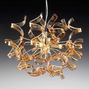 Metallux Lampă suspendată Amber 40 cm Ø, reglabil, Auriu / Alamă, Camera de zi / sufragerie, Metal, Design
