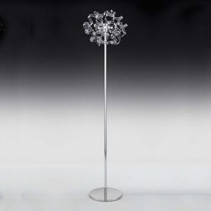 Metallux Lampă de podea Crystal cu vârf ocupat, Metalic, Camera de zi / sufragerie, Metal, Modern
