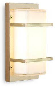 Moretti Luce Aplică de exterior Ice Cubic 3415, alamă natur, reglabil, Auriu / Alamă, Metal