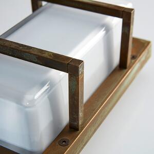 Moretti Luce Aplică de exterior Ice Cubic 3415, alamă antic, reglabil, Bronz / Alamă Veche, Metal