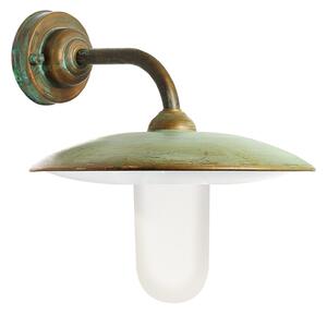 Moretti Luce Aplică de exterior Casale, alamă antic sticlă opal, reglabil, Bronz / Alamă Veche, Metal, Casă de țară / Rustic