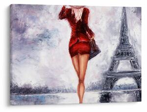 Tablou - Femeie și Turnul Eiffel (70x50 cm)
