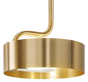 Masiero Plafonieră Sound, cu o singură lumină, auriu, reglabil, Auriu / Alamă, Camera de zi / sufragerie, Metal, Modern