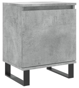 Noptieră, gri beton, 40x30x50 cm, lemn compozit