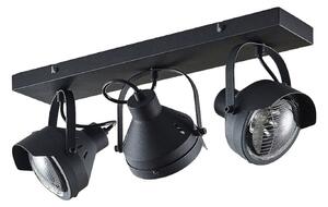 Plafoniere Lindby, Henega, reglabil, Negru, Camera de zi, Metal, Design industrial