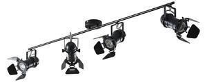 Plafoniere Lindby, Tilen, reglabil, Negru, Camera de zi, Metal, Design industrial