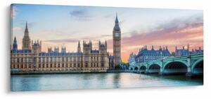 Tablou - Londra în culori pastelate (120x50 cm)
