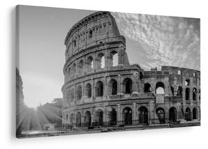 Tablou - Colosseum din Roma, alb-negru (90x60 cm)