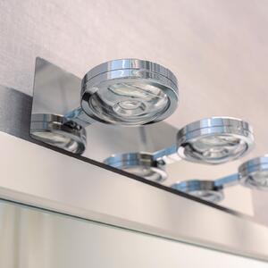 MEGATRON Tre Punto Aplică de perete cu LED, crom, reglabil, Metalic, Baie, Metal, Modern